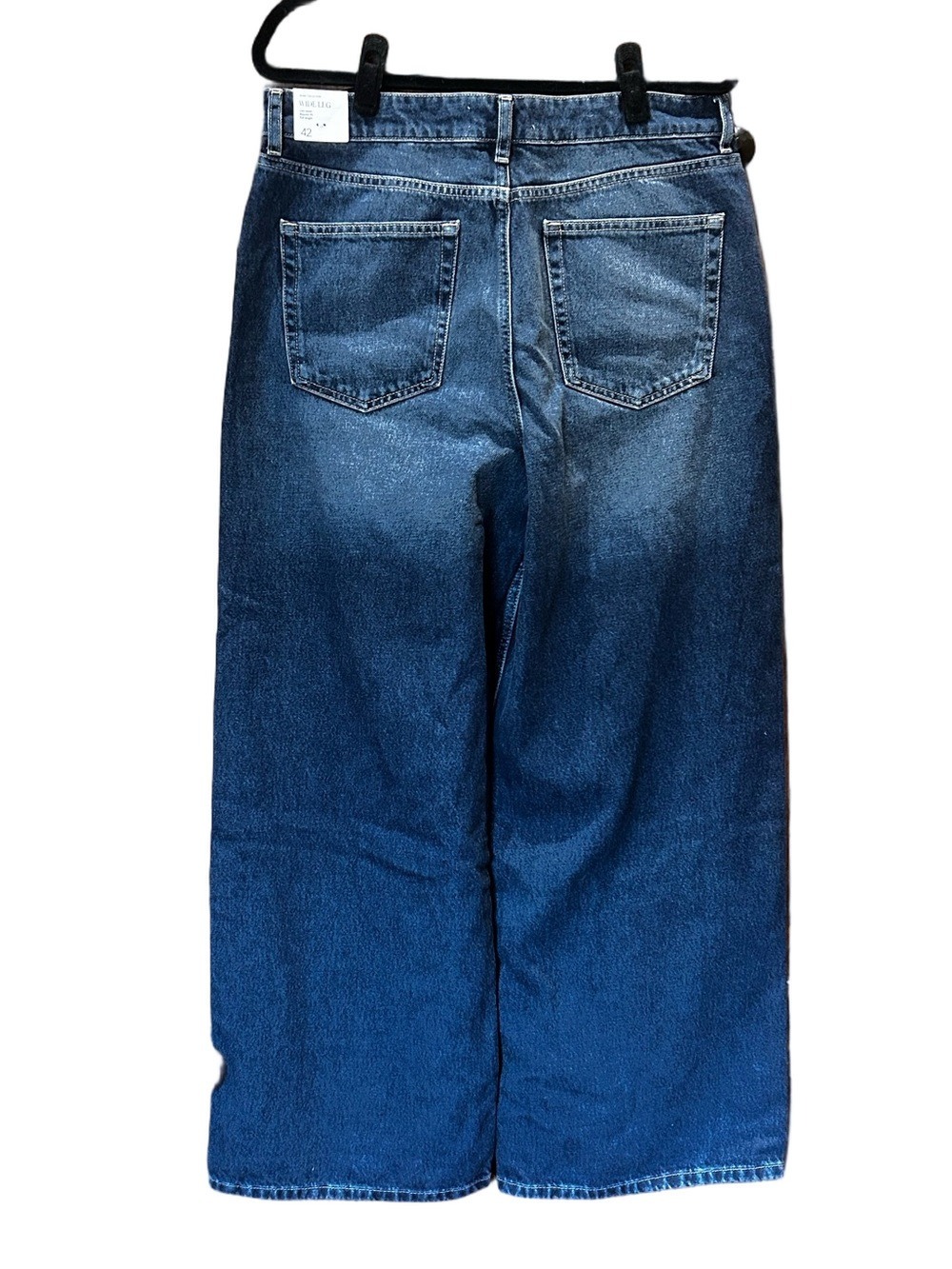MNG Wide-Leg Low-waist Jeans in Deep Blue, Size 10 - Picture 5 of 10
